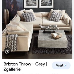 SOLD!!!!!!!3 Gray Z Gallerie Brixton Throw Pillows SOLD